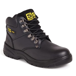 Sterling Steel S1P SRC Leather Derby Boot Black [Size UK 4/ EU 37]