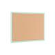 Bi-Office Pastel Cork Notice Board; 60x40cm; Cork Surface; Pastel Green-Lined MDF Frame