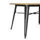 Bolero Complete Outdoor Aluminium Table Light Wood Effect Finish 1200x760mm