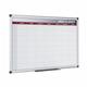 Bi-Office Maya Magnetic Week Planner; Printed Lacquered Steel Surface; Aluminium Frame; 900x600mm