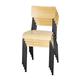 Bolero Cantina Side Chairs with Wooden Seat & Backrest Metallic Grey (4 Pack)