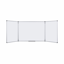 Bi-Office Maya Trio Magnetic Whiteboard; Lacquered Steel Surface; Aluminium Frame; 900x600mm