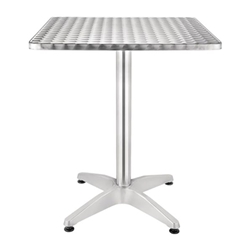Bolero Steel and Aluminium Square Bistro Table 600mm