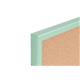 Bi-Office Pastel Cork Notice Board; 60x40cm; Cork Surface; Pastel Green-Lined MDF Frame