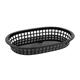 Olympia Oval Polypropylene Food Basket Black (6 Pack)