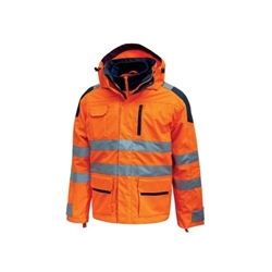 U Power Backer High Visibility Parka Jacket Orange 4XL