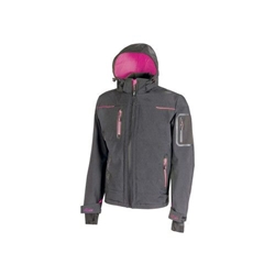 U Power Space Ladies U-Tex Soft Shell Jacket Grey/Fuchsia 3XL