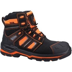 Amblers Safety Radiant S3 WR SRC Safety Boot Black/Orange [Size UK 7/ EU 41]
