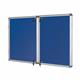 Bi-Office Enclore Display Case; Blue Felt Surface; 2 Lockable Acrylic Doors; Aluminium Frame; 2430x1230mm - 40x A4
