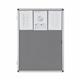 Bi-Office Enclore Display Case; Grey Felt Surface; 2 Lockable Acrylic Doors; Aluminium Frame; 2430x1230mm - 40x A4