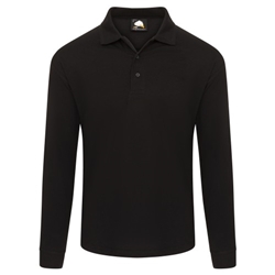 Orn 1170 Weaver Premium Long Sleeve Polo Shirt Black Medium