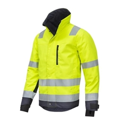 Snickers 1130 Allroundwork High Visibility 37.5 Insulated Jacket Class 3 Yellow/Steel Grey 3XL [Regular]