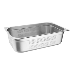 Vogue Stainless Steel Perforated 1/1 Gastronorm Tray 150mm