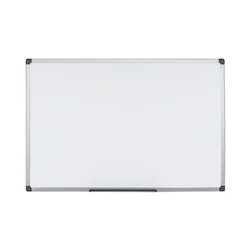Bi-Office Maya Magnetic Whiteboard - 1200 x 900 mm - Lacquered Steel Surface Grey Plastic Frame