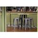 Bolero Bistro Bar Table with Wooden Top Black