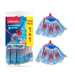 Vileda Supermocio 3 Action Twin Pack Refill