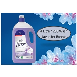 Lenor Fabric Conditioner LAVENDER & LILLY BREEZE Professional 4 Litre - PACK (3)