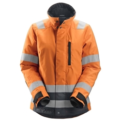 Snickers 1137 Allroundwork Womens High Visibility 37.5 Insulated Jacket Class 2/3 Orange/Steel Grey Medium [Regular]
