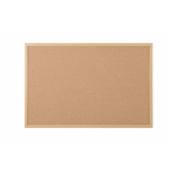 Bi-Office Earth Notice Board; Cork Surface; Executive Oak MDF Frame; 180x120cm