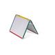 Bi-Office Schoolmate Desktop Magnetic Whiteboard Easel; 60x45cm; Dry-Wipe Lacquered Steel Surface; 4-Colour Aluminium Frame
