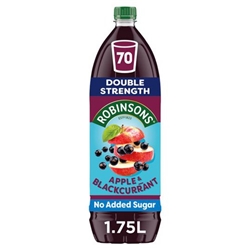 Robinsons NAS Double Concentrate Apple & Blackcurrant 1.75l