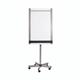 Bi-Office Roll Up Mobile Flipchart Easel; Dry-Wipe Silverfinish Surface; Grey Aluminium Structure; 700x1000mm