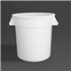 Vogue Polypropylene Round Container Bin White 76Ltr