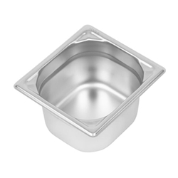 Vogue Heavy Duty Stainless Steel 1/6 Gastronorm Tray 100mm