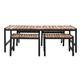 Bolero Steel and Acacia Low Coffee Table 1200x800mm
