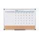 Bi-Office Maya 3-In-1 Magnetic Month Planner; Lacquered Steel And Cork Surface; Grey Plastic Frame; 900x600mm