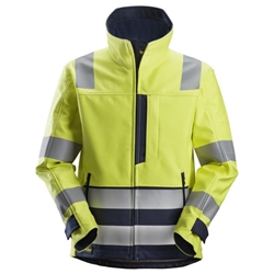 Snickers 1260 Protecwork Softshell Jacket High Visibility Class 3 Yellow/Navy Xtra Small [Regular]