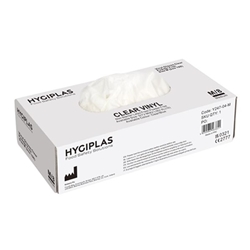 Vogue Powder-Free Vinyl Gloves Clear Medium (100 pack)