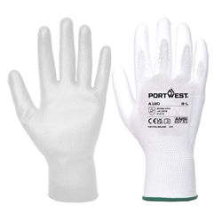 Portwest PU Palm Glove S White (Pack of 12)