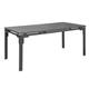 Bolero Valletta Grey Slatted Extendable Outdoor Dining Table