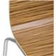 Bolero Square Back Side Chair Zebrano (4 pack)