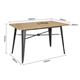 Bolero Complete Outdoor Aluminium Table Light Wood Effect Finish 1200x760mm