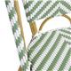 Bolero Parisian Style Rattan Side Chair Light Green (2 pack)