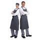 Whites Butchers Stripe Bib Apron Blue/White XL