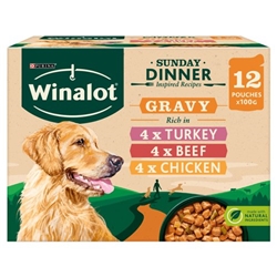 WINALOT Sunday Dinner Pouch Mixed in Gravy 12x100g
