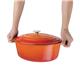 Vogue Orange Oval Casserole Dish 5Ltr
