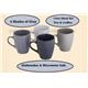 Sabichi Stoneware Grey Mugs Pack 4's