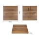 Bolero Pre-drilled Square Tabletop Rustic Oak 700mm