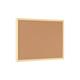 Bi-Office Pastel Cork Notice Board; 60x40cm; Cork Surface; Pastel Yellow-Lined MDF Frame