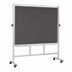 Bi-Office Revolver Plus; Double-Sided Lacquered Steel And Felt Surface; Aluminium Structure; 120x90cm
