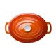 Vogue Orange Oval Casserole Dish 6Ltr