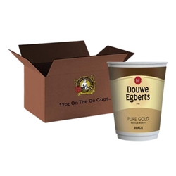 Douwe Egbert Pure Gold Black 12oz On The Go (10 Cups) - PACK (15)