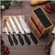 Vogue Prep Like A Pro 5-Piece Soft-Grip Knife Set With Knife Block and Chopping Board