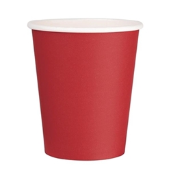 Fiesta Recyclable Single Wall Takeaway Coffee Cups Red 225ml / 8oz (50 Pack)