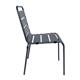 Bolero Amalfi Slatted Steel Side Chairs Grey (4 Pack)