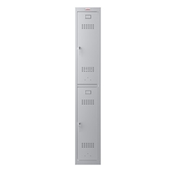Phoenix PL Series PL1233GGK 1 Column 2 Door 300mm Deep Personal locker in Grey with Key Lock